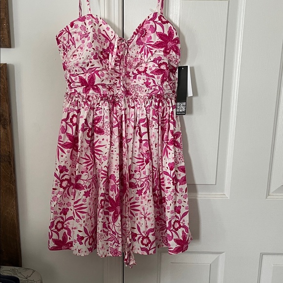 Trixxi Pink Floral Mini Dress - Picture 1 of 2